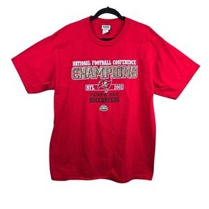 Lee Sport Tampa Bay Buccaneers 2002 NFC Champions Red T-Shirt Mens Large Vintage